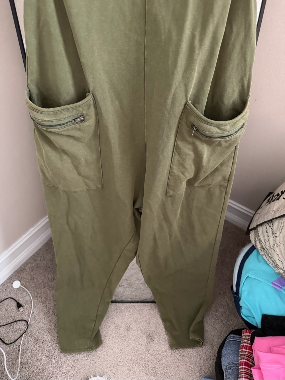 Ces Femme Olive Utility Cargo Jumpsuit - Picture 3 of 7
